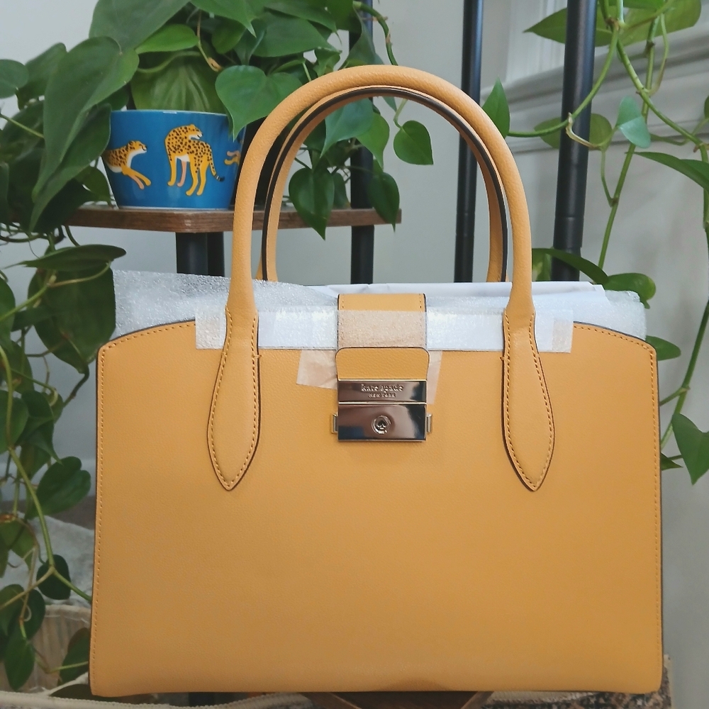 ♠️ Kate Spade - Purse - Wild Senna  -Voyage - satchel -Small grain- NWT - Picture 5 of 11